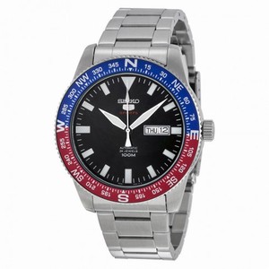 Seiko 5 Automatic Black Dial Stainless Steel Men's Watch SRP661
