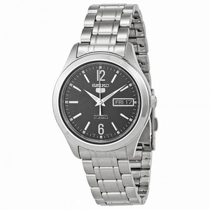 Seiko 5 Automatic Black Dial Stainless Steel Men's Watch SNKM57