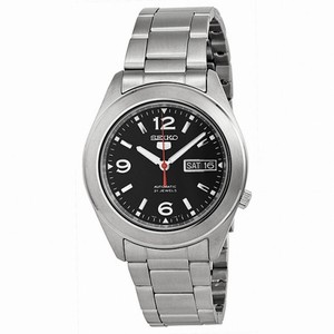 Seiko 5 Automatic Black Dial Stainless Steel Men's Watch SNKM77
