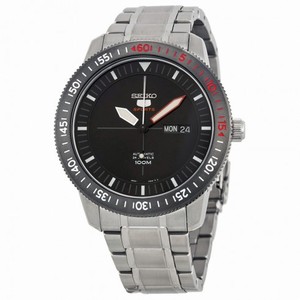 Seiko 5 Automatic Black Dial Stainless Steel Men's Watch SRP567