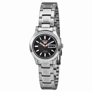 Seiko 5 Automatic Black Dial Stainless-Steel Bracelet Ladies Watch SYMD95