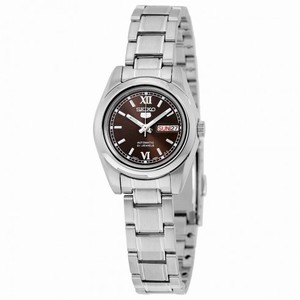 Seiko 5 Automatic Brown Dial Stainless Steel Ladies Watch SYMK25
