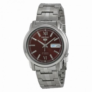 Seiko 5 Automatic Brown Dial Stainless Steel Men's Watch SNKK79
