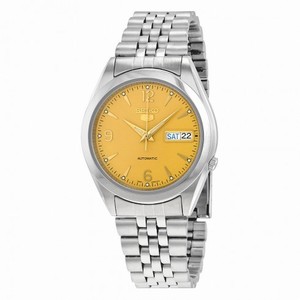 Seiko 5 Automatic Gold Dial Stainless Steel Men's Watch SNK133