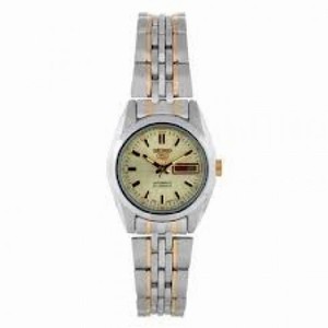 Seiko 5 Automatic Gold Dial Two-tone Ladies Watch SYMA37K