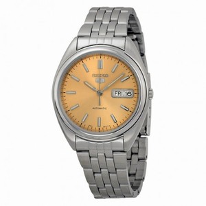 Seiko 5 Automatic Orange Dial Stainless Steel Men's Watch SNXA11