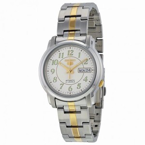 Seiko 5 Automatic Silver Dial Two-tone Men's Watch SNKL95