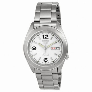 Seiko 5 Automatic White Dial Stainless Stell Men's Watch SNKM73