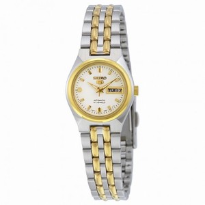 Seiko 5 Automatic White Dial Two-tone Ladies Watch SYMK44