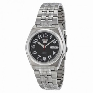 Seiko 5 Black Dial Automatic Stainless Steel Men's Watch SNK655