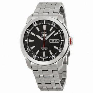 Seiko 5 Black Dial Automatic Stainless Steel Men's Watch SNZH63J1