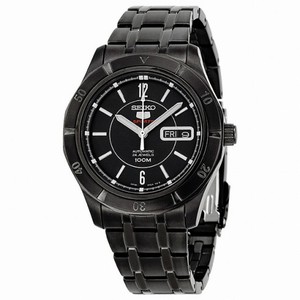 Seiko 5 Black Dial Black PVD Men's Watch SRP299