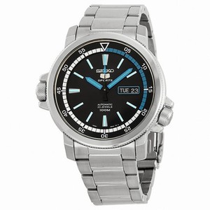 Seiko 5 Black Dial Stainless Steel Automatic Men's Watch SNZJ65