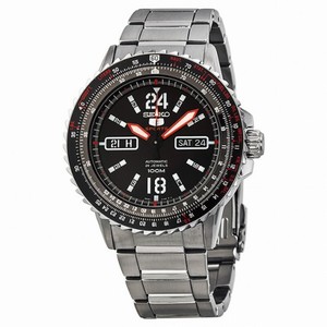 Seiko 5 Black Dial Stainless Steel Automatic Men's Watch SRP353