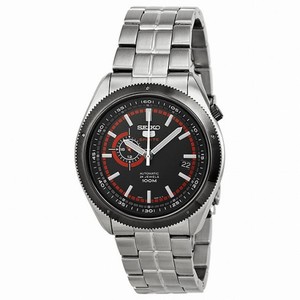 Seiko 5 Black Dial Stainless Steel Automatic Men's Watch SSA069