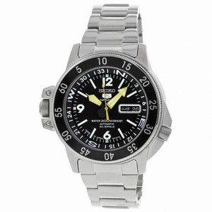 Seiko 5 Black Dial Stainless Steel Compass Automatic Men's Watch SKZ211J1