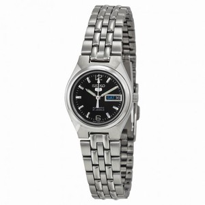 Seiko 5 Black Dial Stainless Steel Ladies Watch SYMK33
