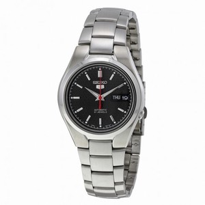 Seiko 5 Black Dial Stainless Steel Men's Watch SNK607