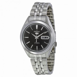 Seiko 5 Black Dial Stainless Steel Men's Watch SNKL23
