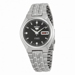 Seiko 5 Black Dial Stainless Steel Men's Watch SNKL71
