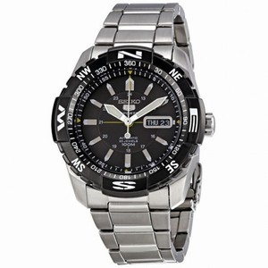 Seiko 5 Black Dial Stainless Steel Men's Watch SNZJ07