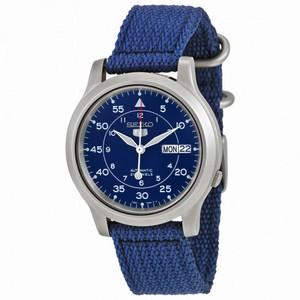 Seiko 5 Blue Dial Blue Canvas Men's Watch SNK807