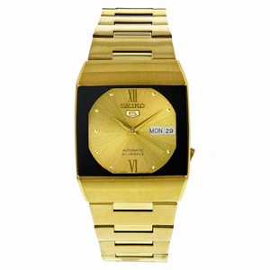 Seiko 5 Champagne Dial Gold Tone Ladies Watch SNY012J1