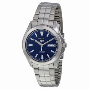 Seiko 5 Dark Blue Dial Stainless Steel Men's Watch SNKL07