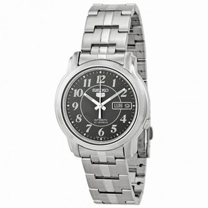 Seiko 5 Easy Reader Automatic Black Dial Stainless Steel Men's Watch SNKL93