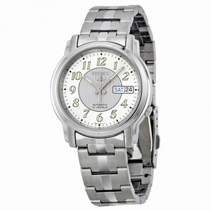 Seiko 5 Easy Reader Automatic White Dial Stainless Steel Men's Watch SNKL89