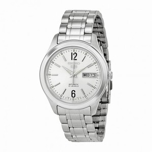 Seiko 5 Silver Dial Stainless Steel Men's Watch SNKM53