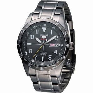Seiko 5 Sport Automatic Black Dial Black Ion-plated Men's Watch SRP521