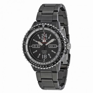 Seiko 5 Sport Automatic Black Dial Black PVD Stainless Steel Men's Watch SRP355