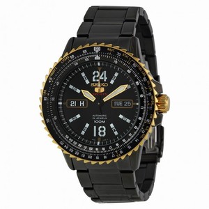 Seiko 5 Sport Automatic Black Dial Black PVD Stainless Steel Men's Watch  SRP356