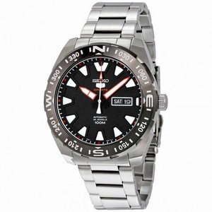 Seiko 5 Sport Automatic Black Dial Stainless Steel Men's Watch SRP743