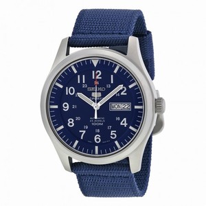 Seiko 5 Sport Automatic Navy Blue Canvas Men's Watch SNZG11