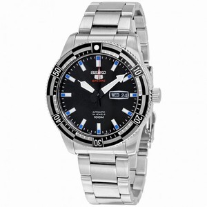 Seiko 5 Sports Automatic Black Dial Stainless Steel Men's Watch SRP733