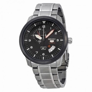 Seiko 5 Sports Automatic Black Dial Stainless Steel Men's Watch SSA207