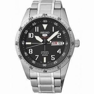 Seiko 5 Sports Automatic Black Dila Stainless Steel Men's Watch SRP513