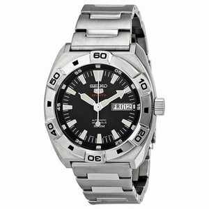 Seiko 5 Sports Black Dial Stainless Steel Automatic Men's Watch SRP281