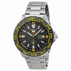 Seiko 5 Sports Black Dial Stainless Steel Men's Watch SRP435