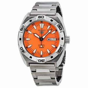Seiko 5 Sports Orange Dial Stainless Steel Automatic Men's Watch SRP283