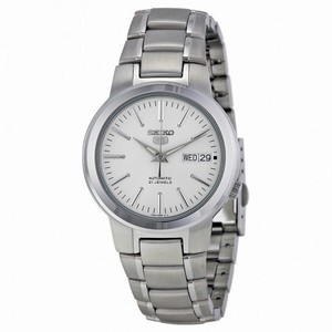 Seiko 5 White Dial Stainless Steel Automatic Men's Watch SNKA01