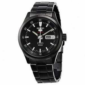 Seiko Automatic Black Dial Black Ion-plated Watch SRP267