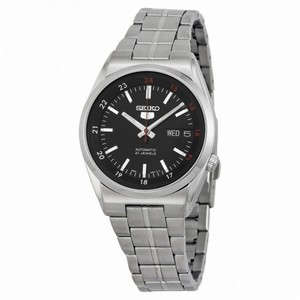 Seiko Automatic Black Dial Stainless Steel Ladies Watch SNKJ15