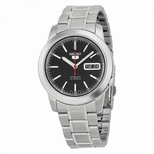 Seiko Automatic Black Dial Stainless Steel Men's Watch SNKE53