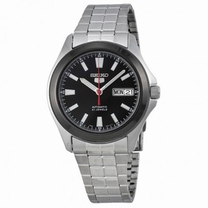 Seiko Automatic Black Dial Stainless Steel Men's Watch SNKL11
