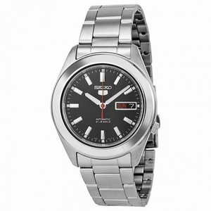 Seiko Automatic Black Dial Stainless Steel Men's Watch SNKM65