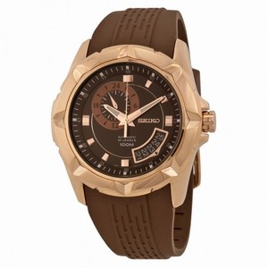 Seiko Automatic Brown Dial Brown Rubber Men's Watch SSA230K1