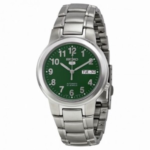 Seiko Automatic Green Dial Stainless Steel Men's Watch SNKA17